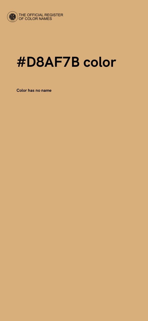 #D8AF7B color image