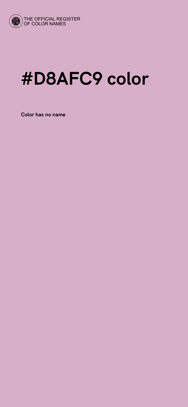 #D8AFC9 color image