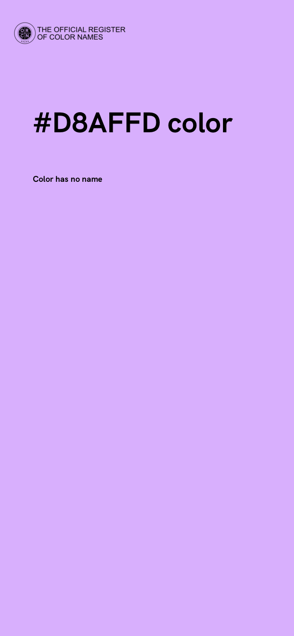 #D8AFFD color image