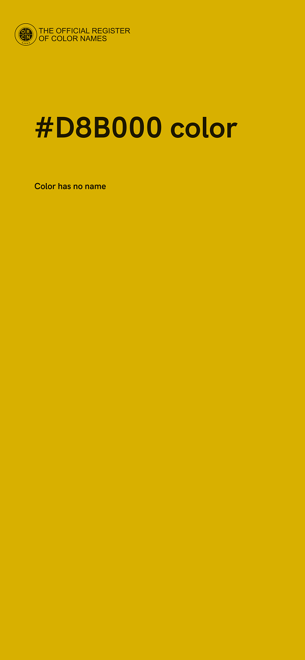 #D8B000 color image
