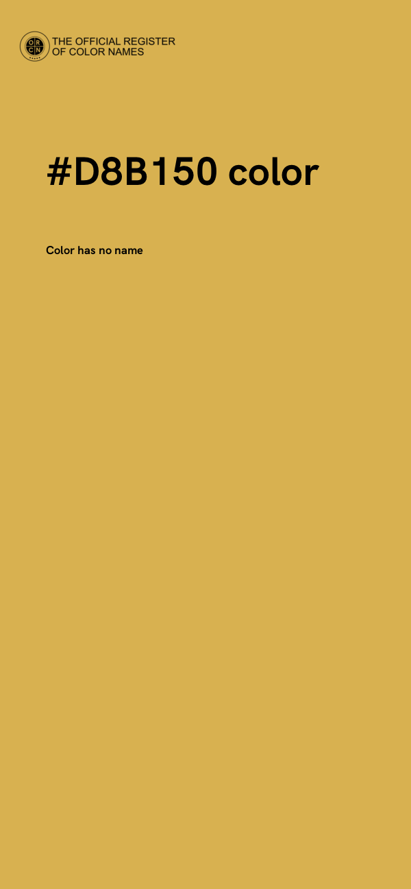 #D8B150 color image