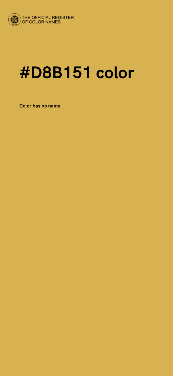 #D8B151 color image