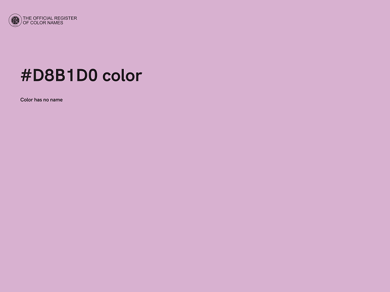 #D8B1D0 color image