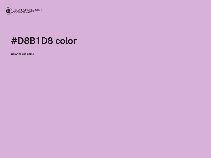 #D8B1D8 color image