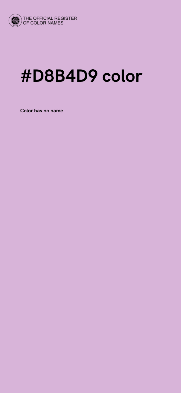 #D8B4D9 color image