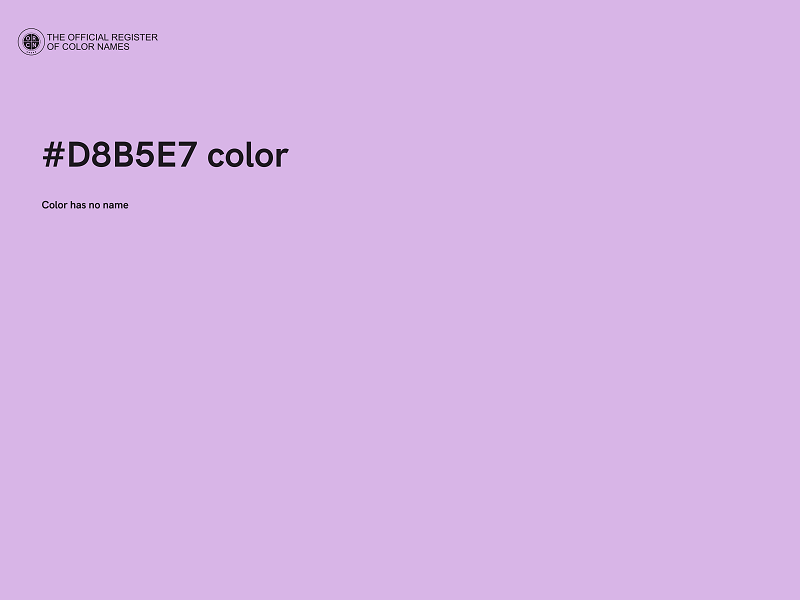 #D8B5E7 color image