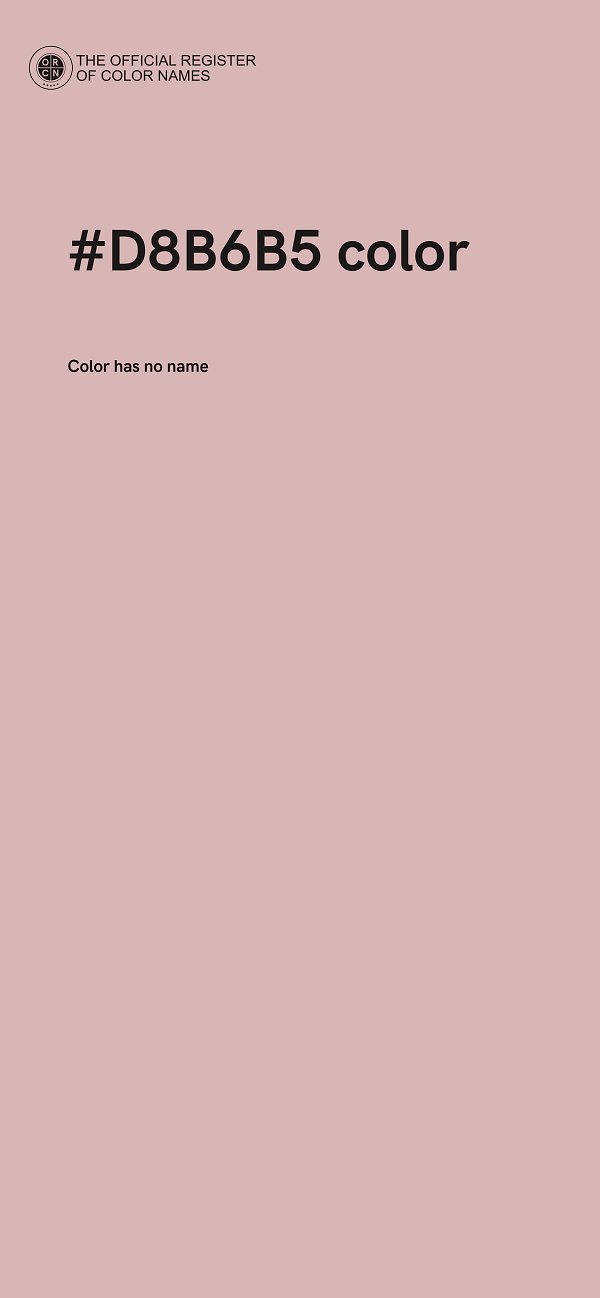 #D8B6B5 color image