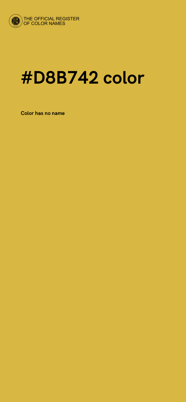 #D8B742 color image