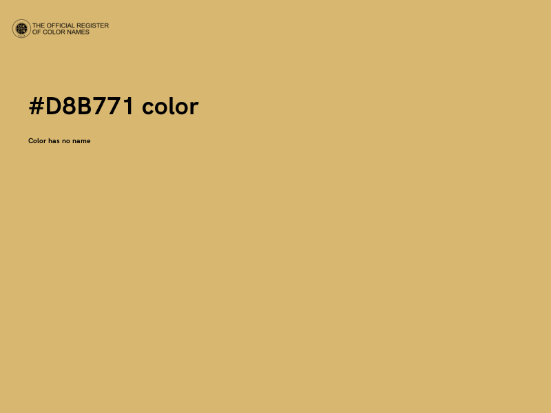 #D8B771 color image