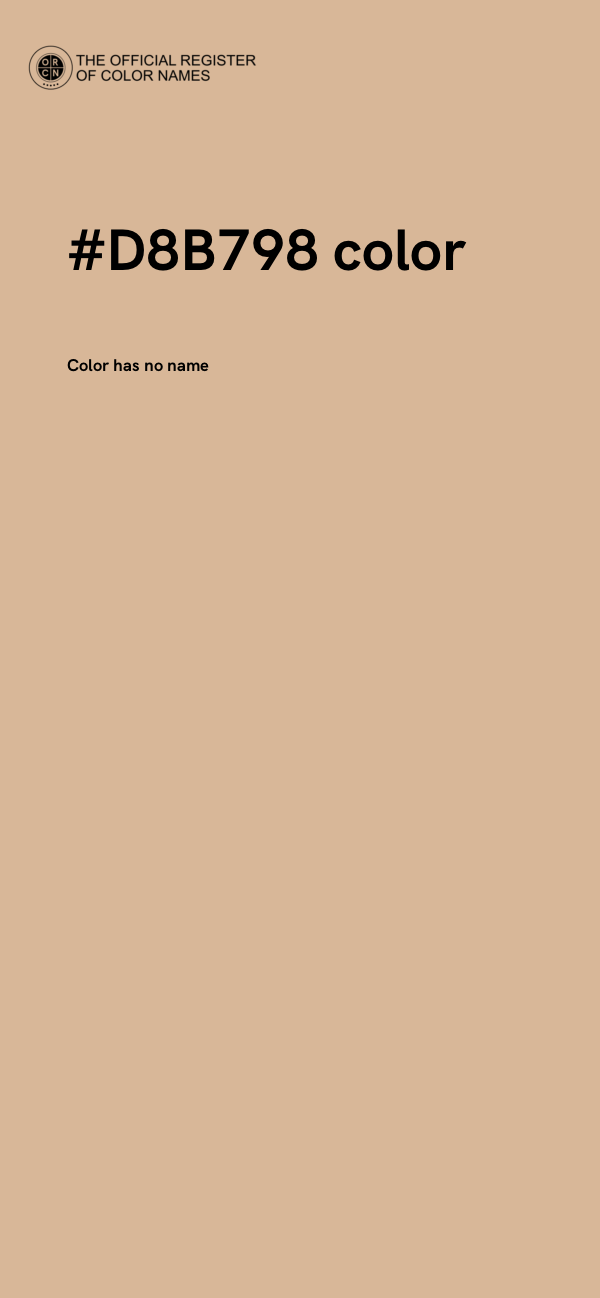 #D8B798 color image