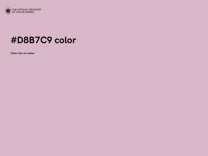 #D8B7C9 color image