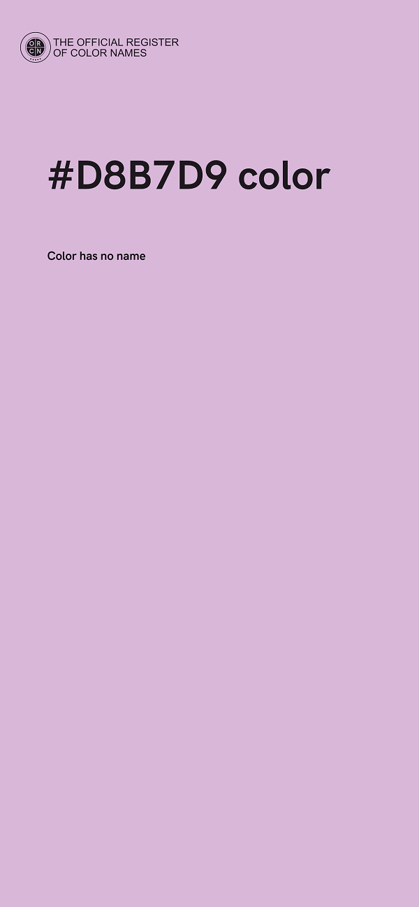 #D8B7D9 color image