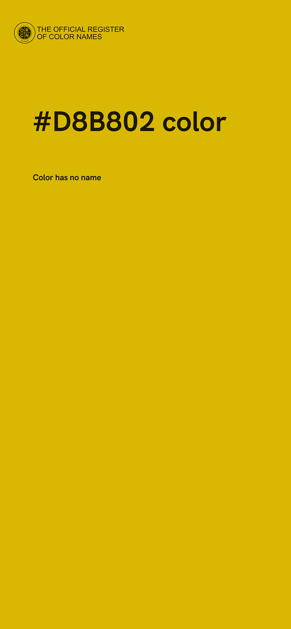 #D8B802 color image