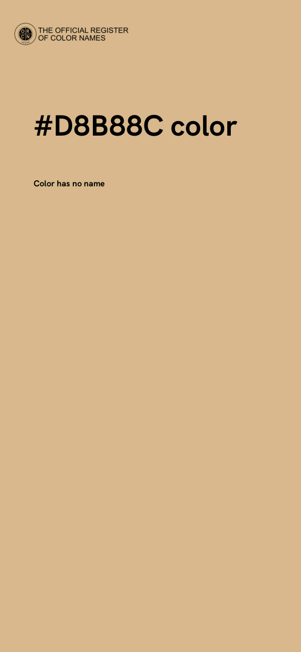 #D8B88C color image