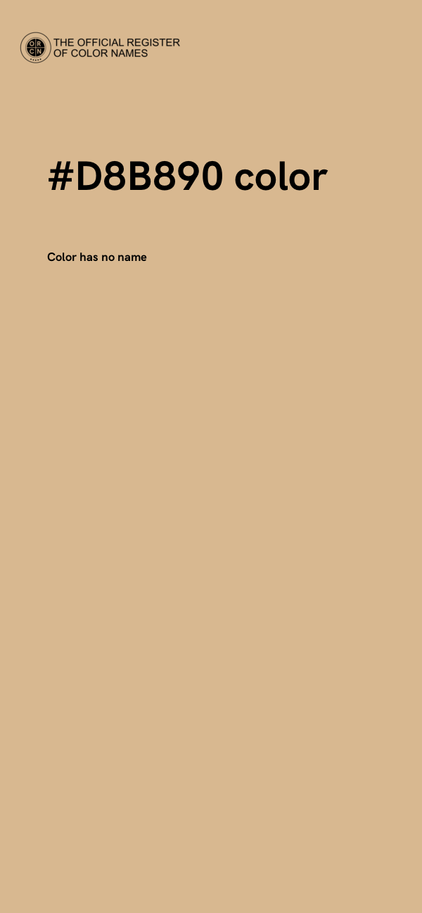 #D8B890 color image