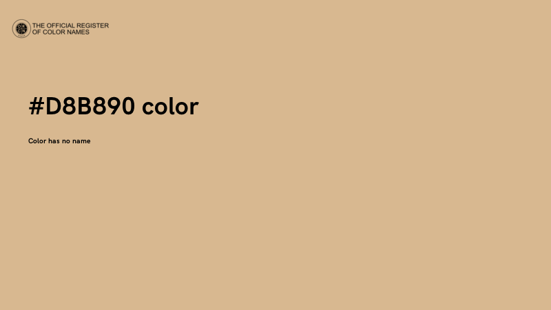#D8B890 color image