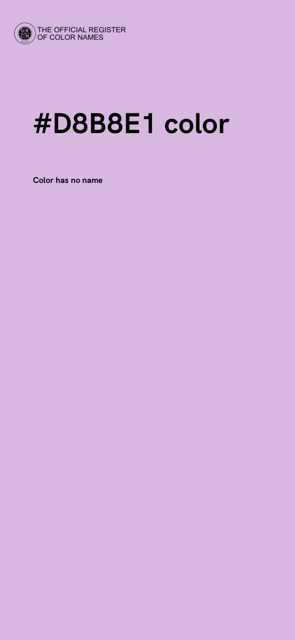 #D8B8E1 color image
