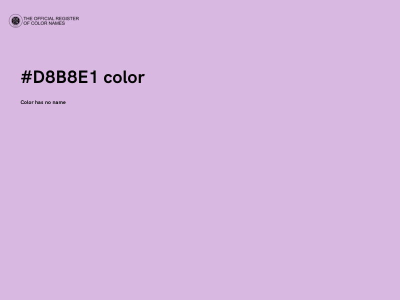 #D8B8E1 color image