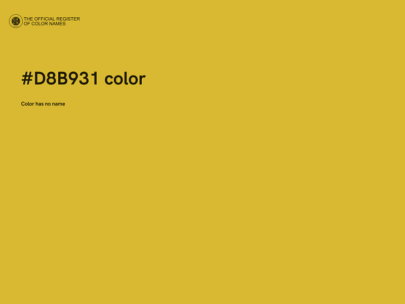#D8B931 color image