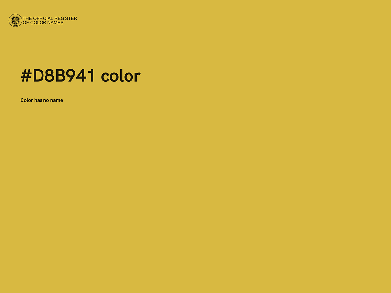 #D8B941 color image