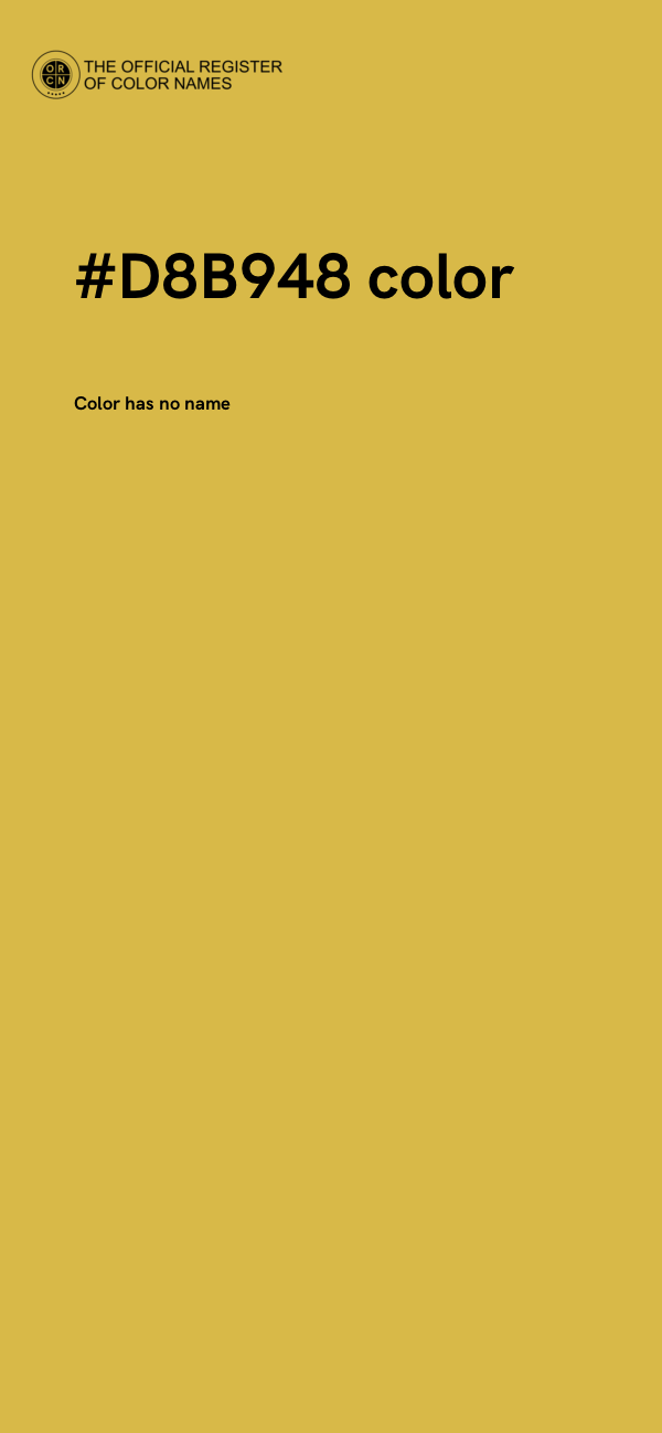 #D8B948 color image