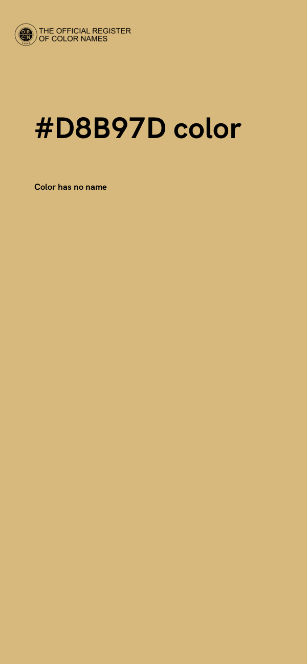#D8B97D color image