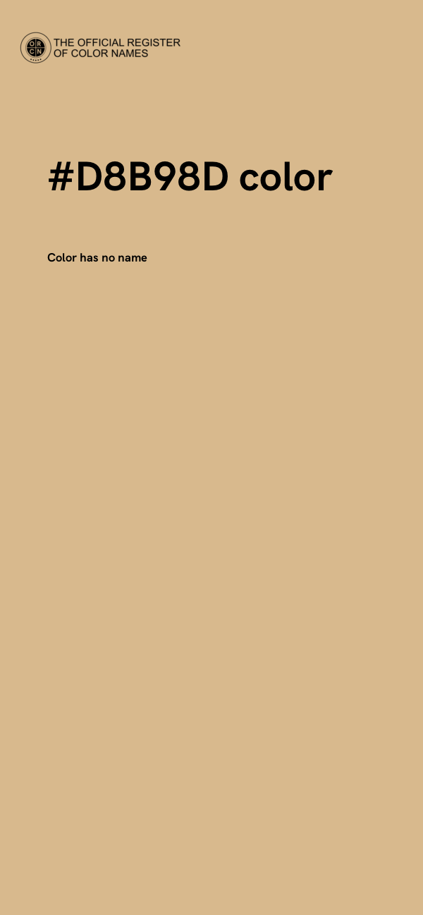 #D8B98D color image