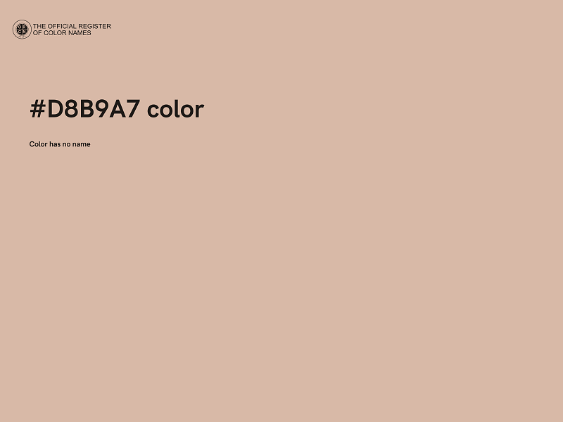 #D8B9A7 color image