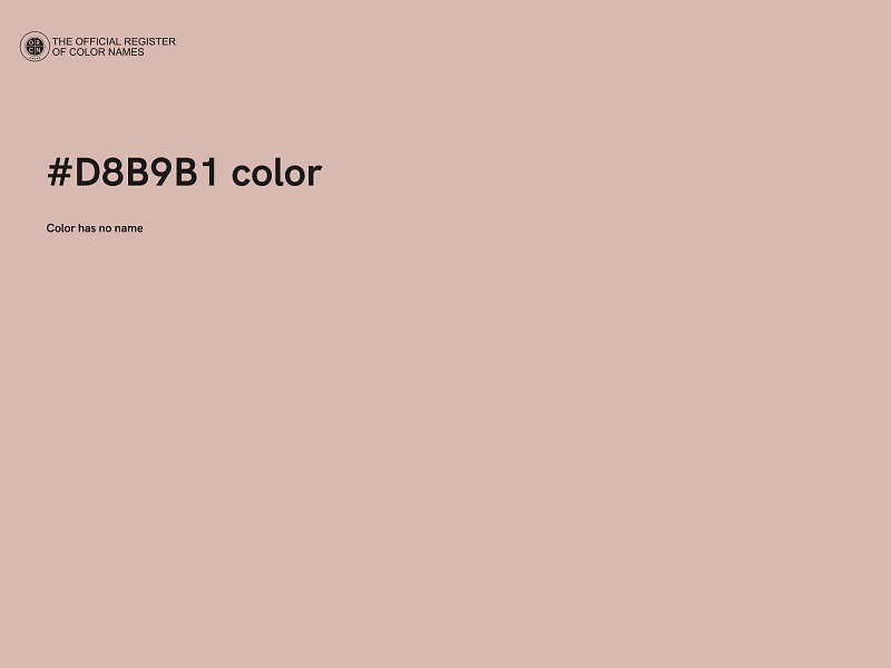 #D8B9B1 color image