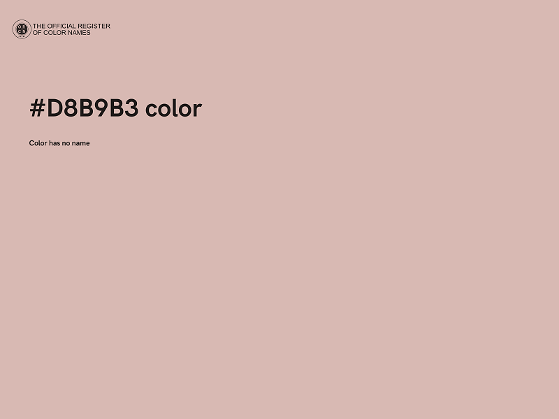 #D8B9B3 color image