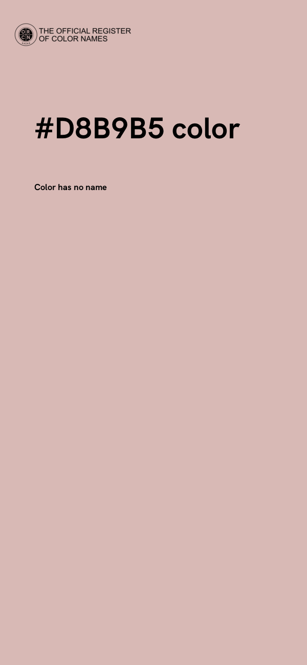 #D8B9B5 color image