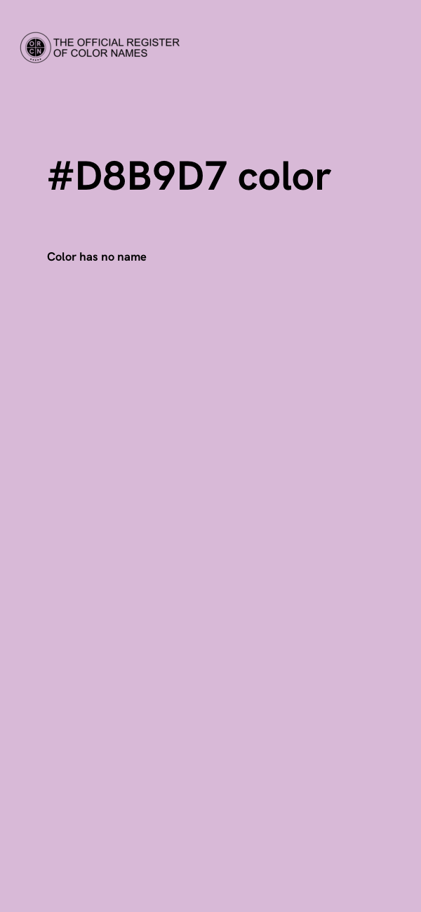 #D8B9D7 color image