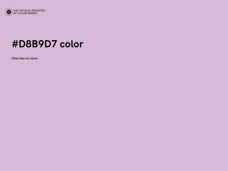 #D8B9D7 color image