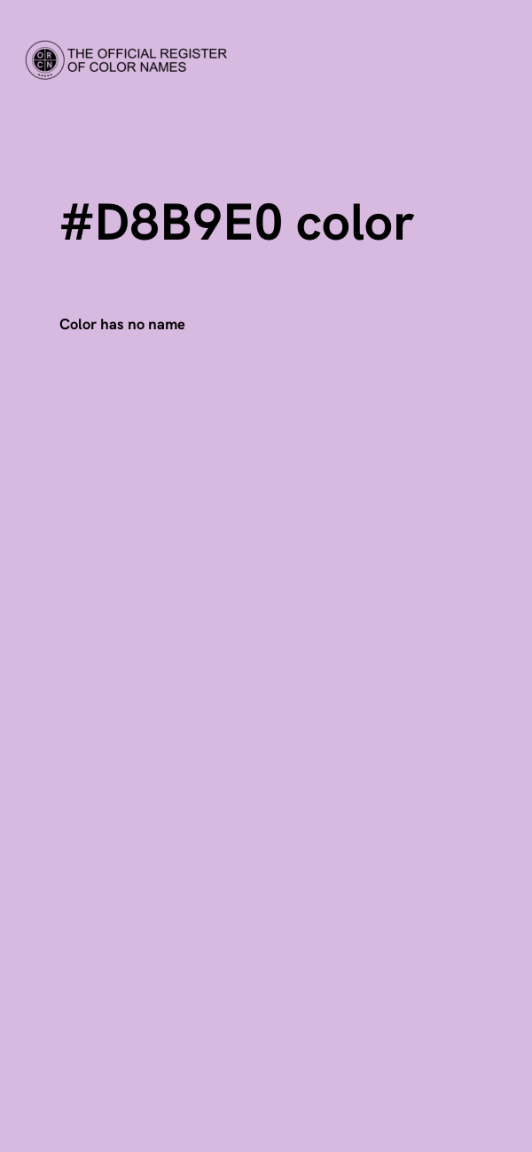 #D8B9E0 color image