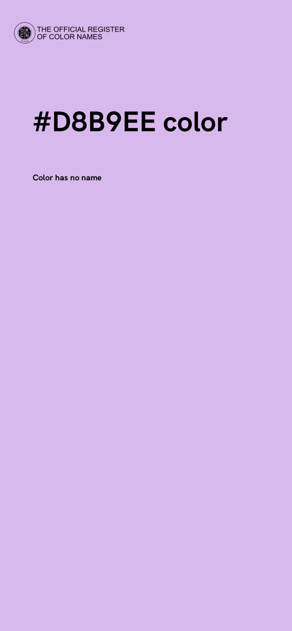 #D8B9EE color image