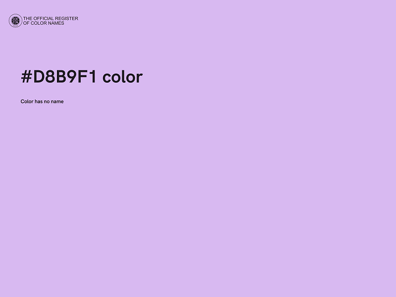 #D8B9F1 color image