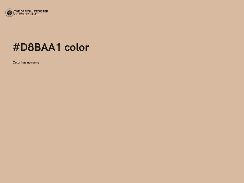 #D8BAA1 color image