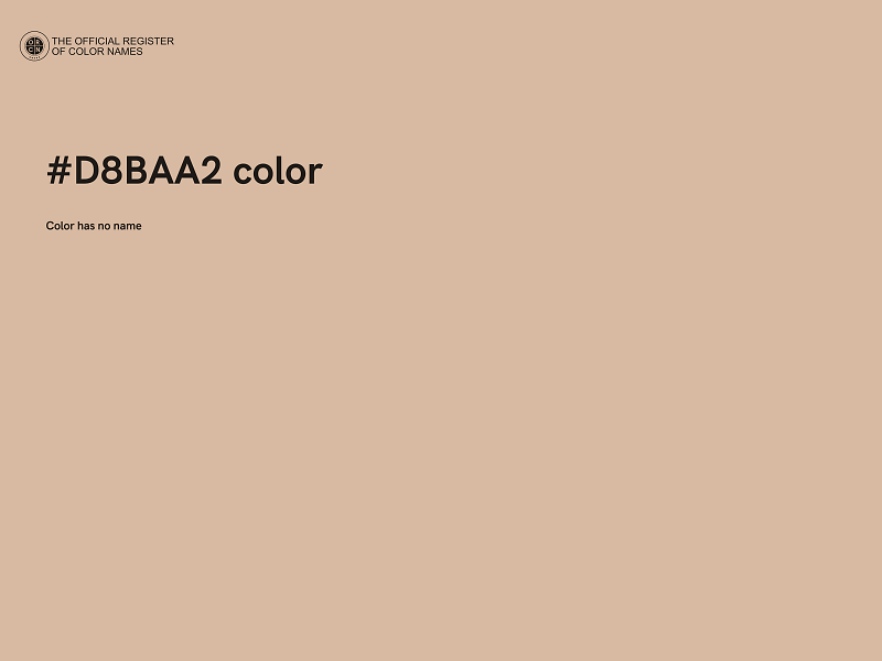 #D8BAA2 color image