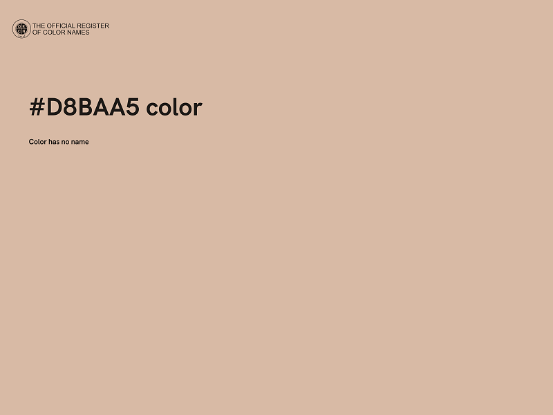 #D8BAA5 color image