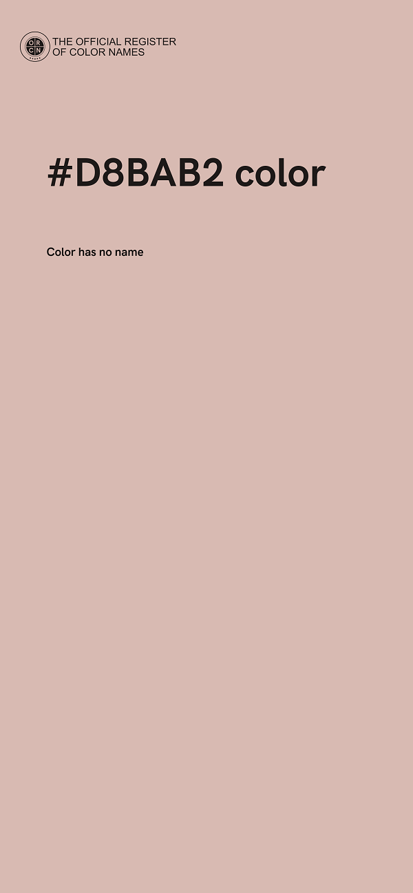 #D8BAB2 color image