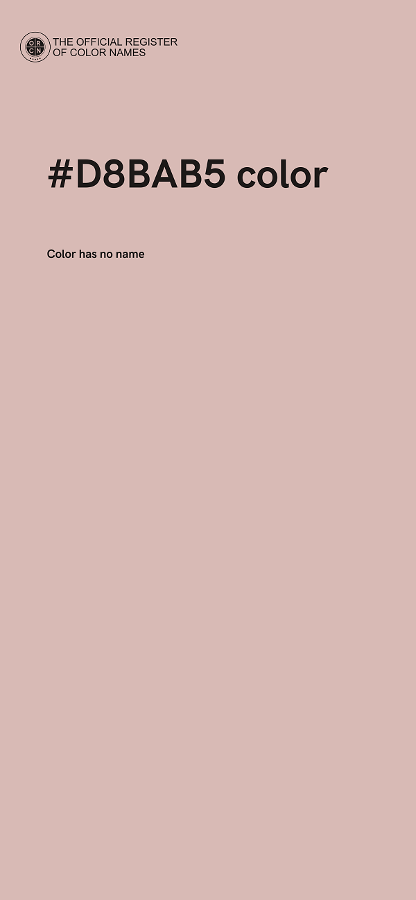 #D8BAB5 color image