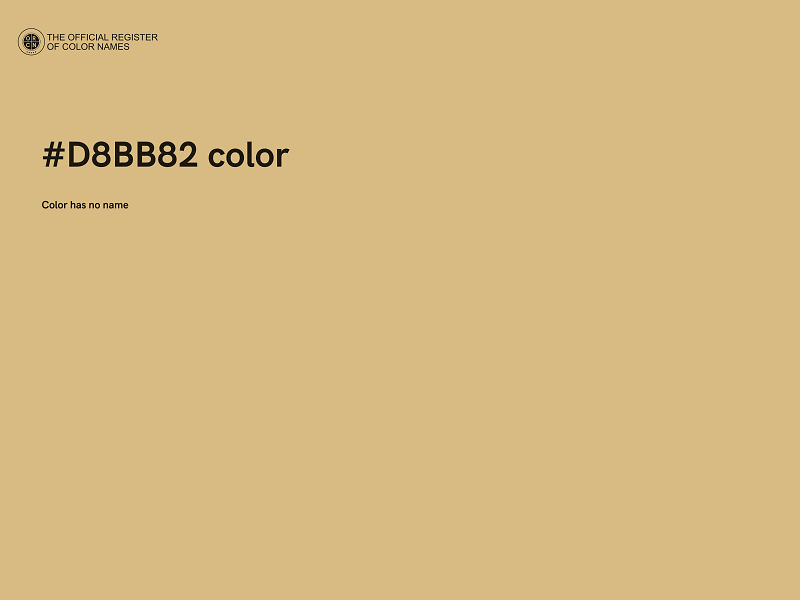 #D8BB82 color image