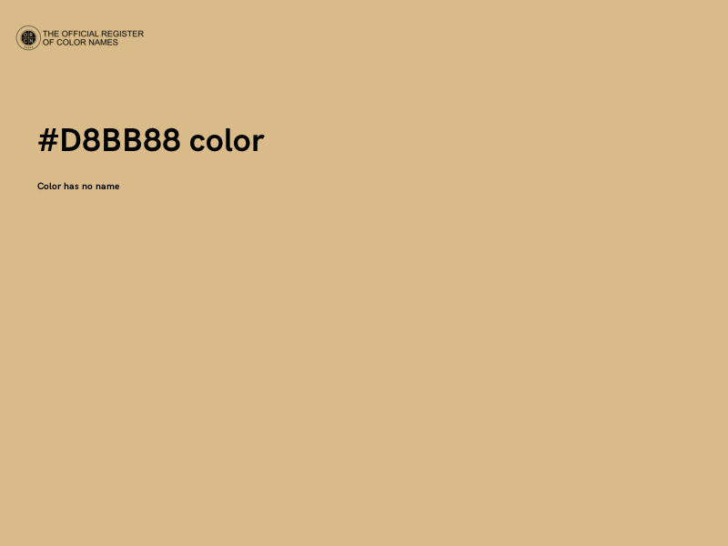 #D8BB88 color image