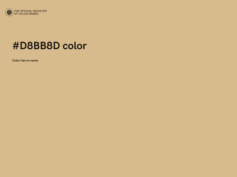 #D8BB8D color image