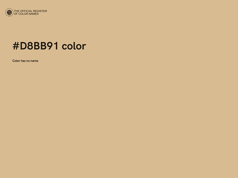 #D8BB91 color image