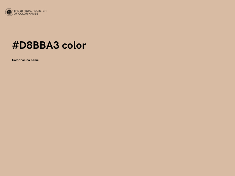 #D8BBA3 color image