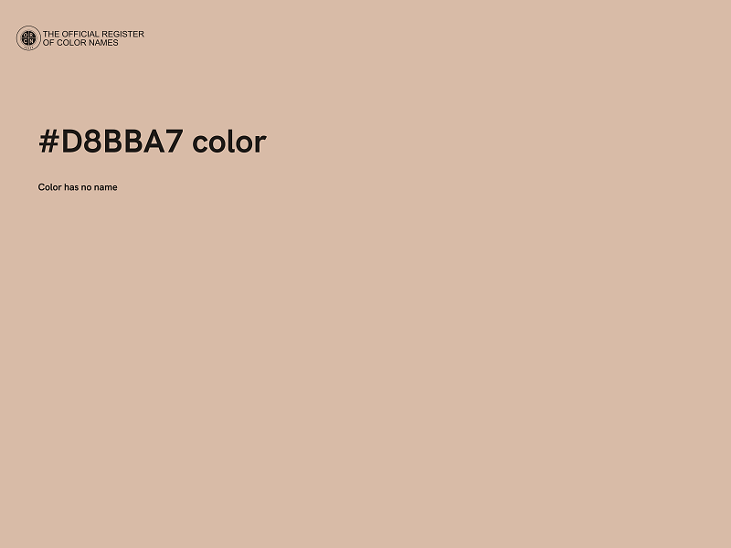 #D8BBA7 color image