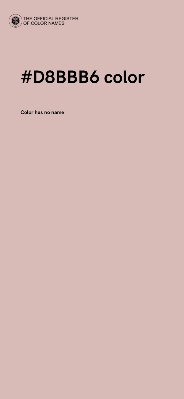 #D8BBB6 color image