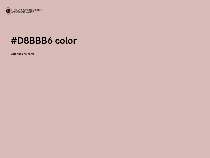 #D8BBB6 color image