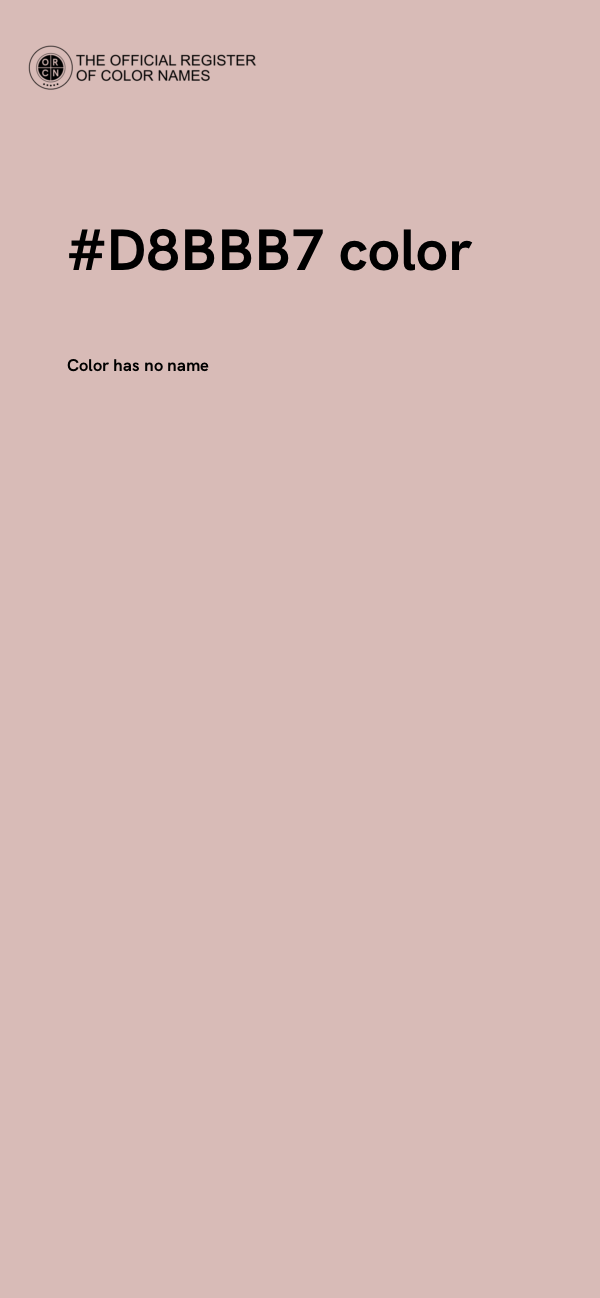 #D8BBB7 color image